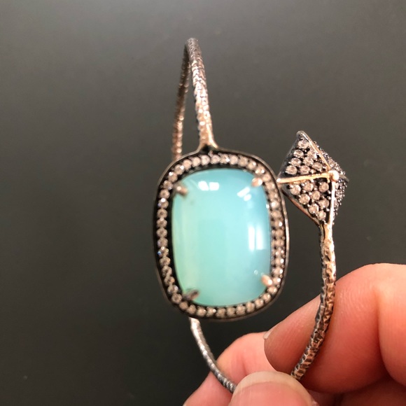 Stunning chalcedony & silver bracelet. - Picture 4 of 10